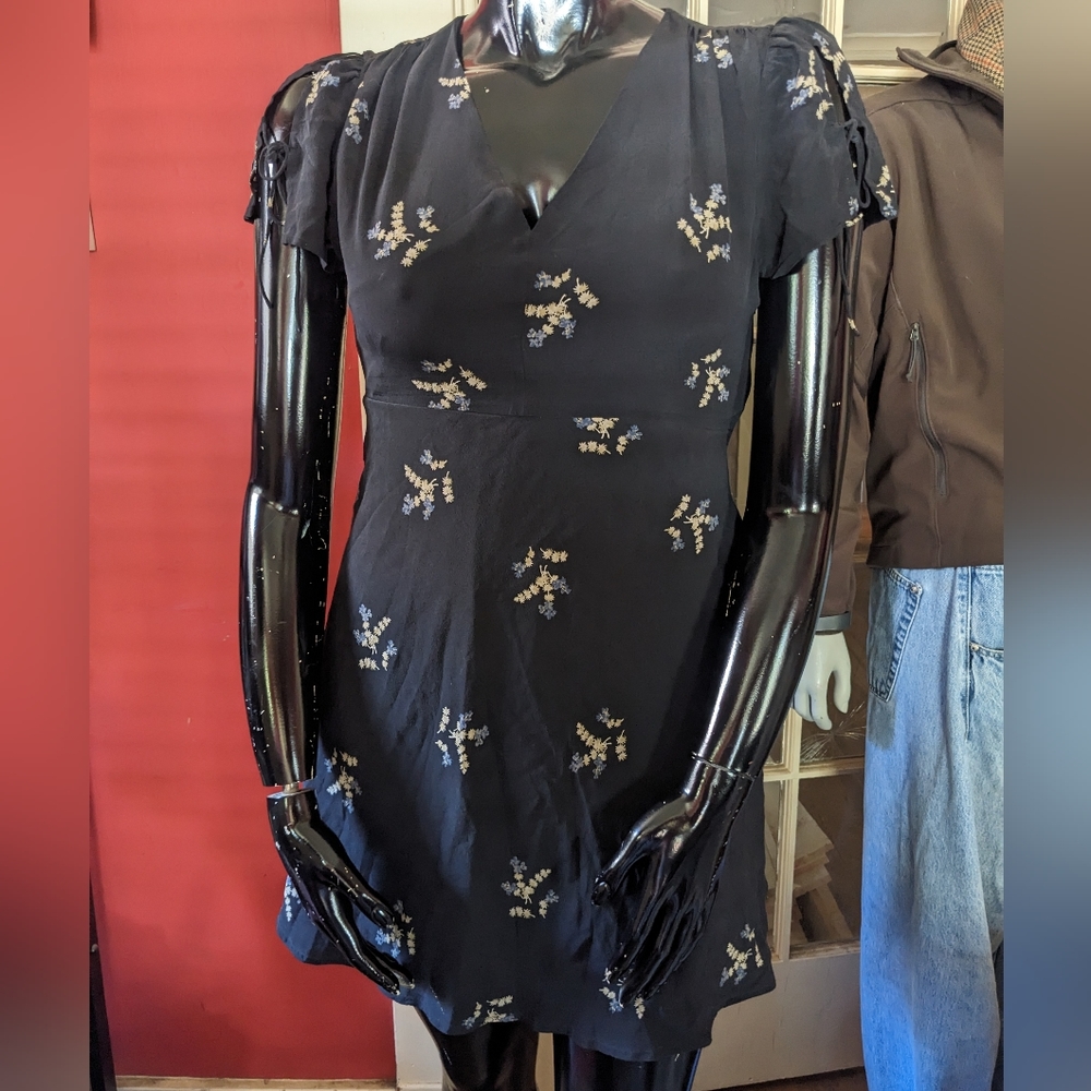 (Host Pick)Madewell Silk Poppy dress in Wild Botanic print - Picture 2 of 15